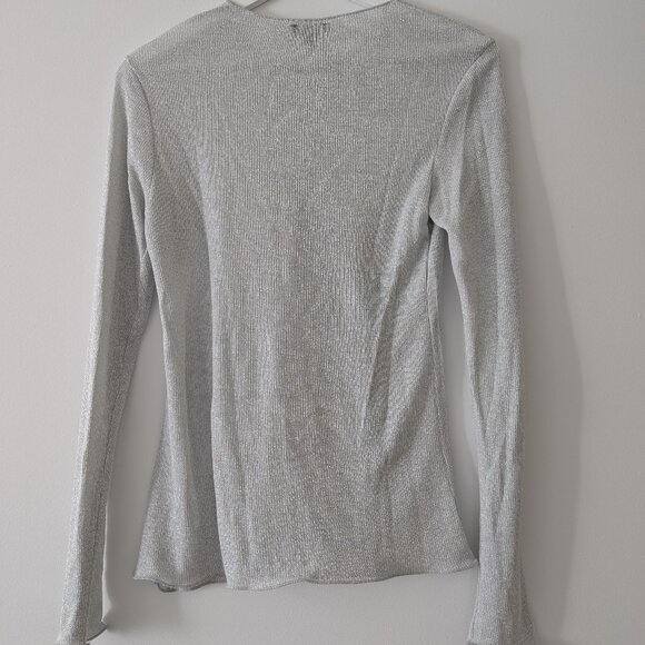 Massimo Dutti Silver Top Size 4 - Picture 2 of 2